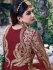 Maroon color georgette party wear anarkali kameez